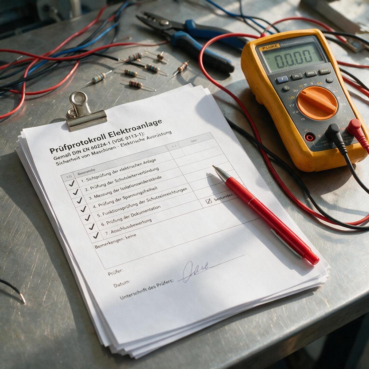 Instandhaltung & Elektrobefund 4 Prüfprotokoll zum Elektrobefund: normgerechte Dokumentation der Anlagenprüfung