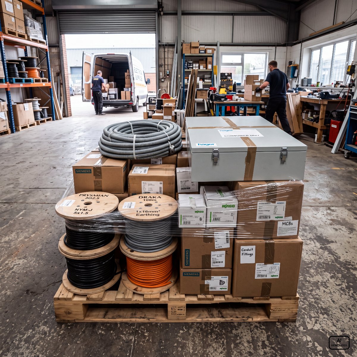 Elektromaterial kaufen 5 Zusammengestelltes Materialpaket für die Elektroinstallation auf der Baustelle